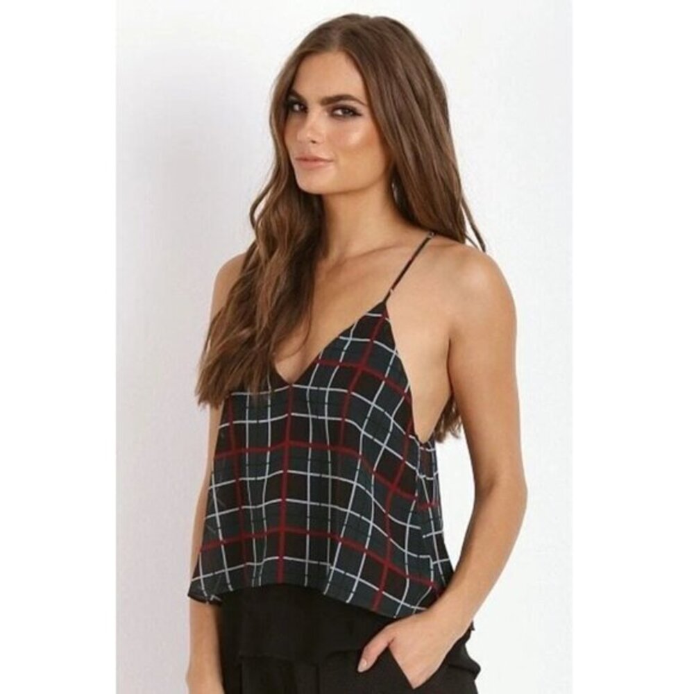 Lovers + Friends Poppy Plaid Camisole S